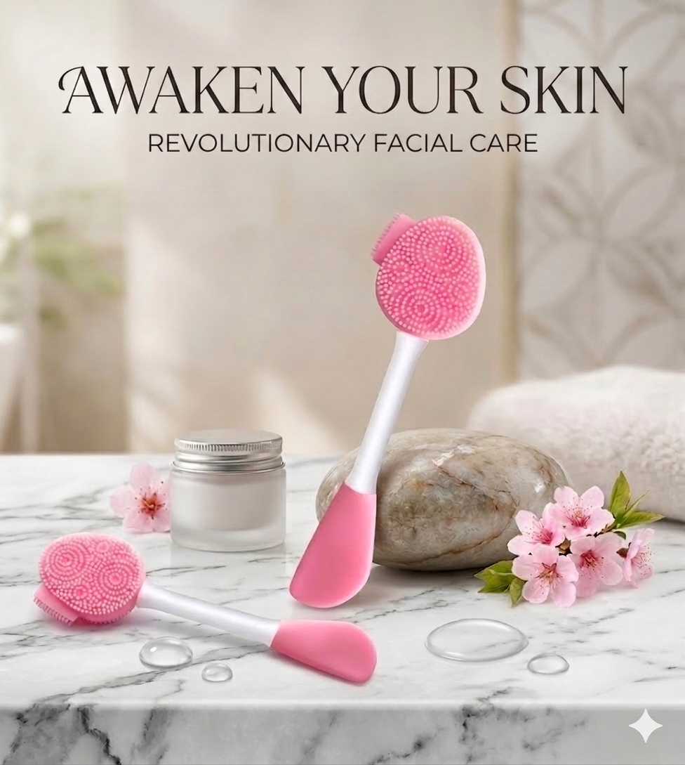Cepillo de Limpieza Facial Profunda y Espátula para Mascarillas